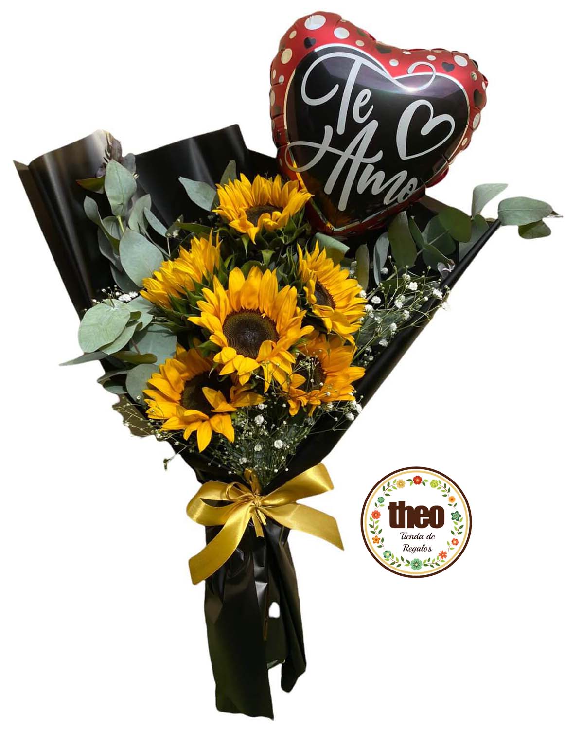 Ramo con 6 girasoles naturales - Regalos Theo / Servicio Express